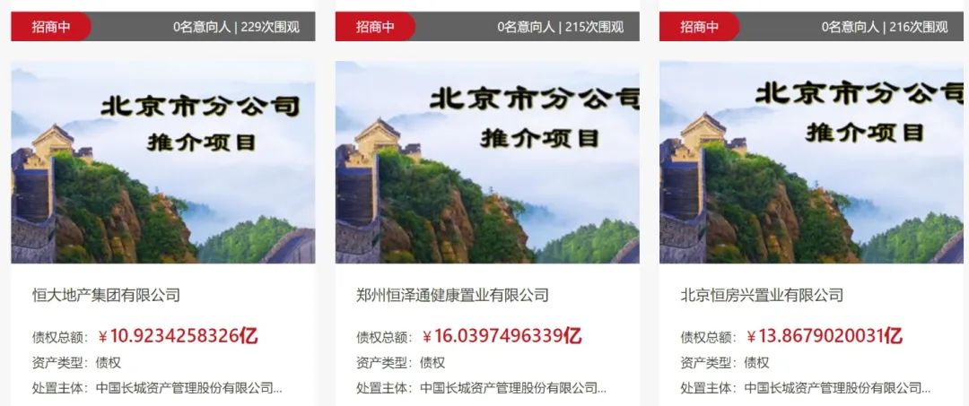 113亿元！“恒大系”超大(🍻)资产包出售
